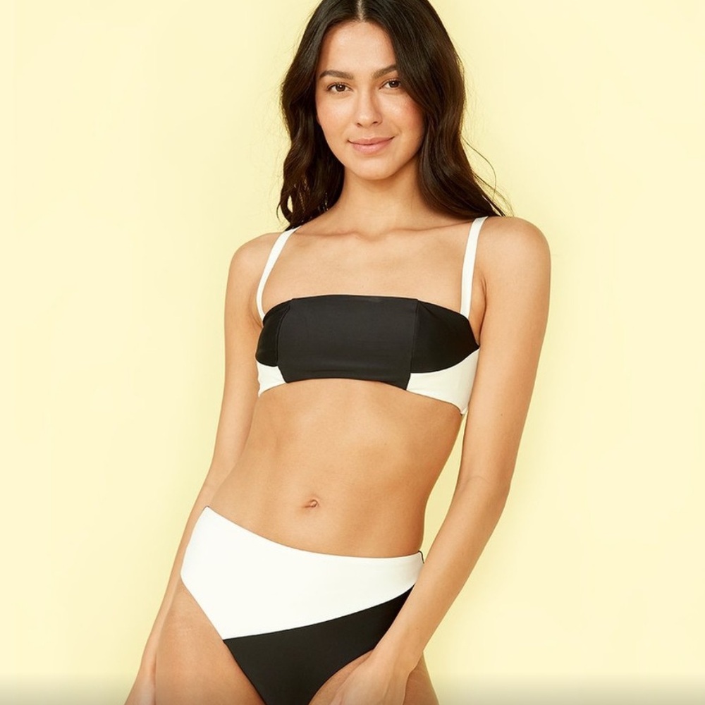 Black and White Summersalt Sunbather Two Piece Set